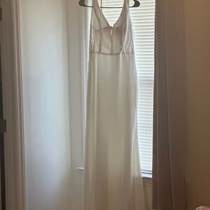 Long-Lasting Love Ivory Lace V-Neck Mermaid Dress Lulus